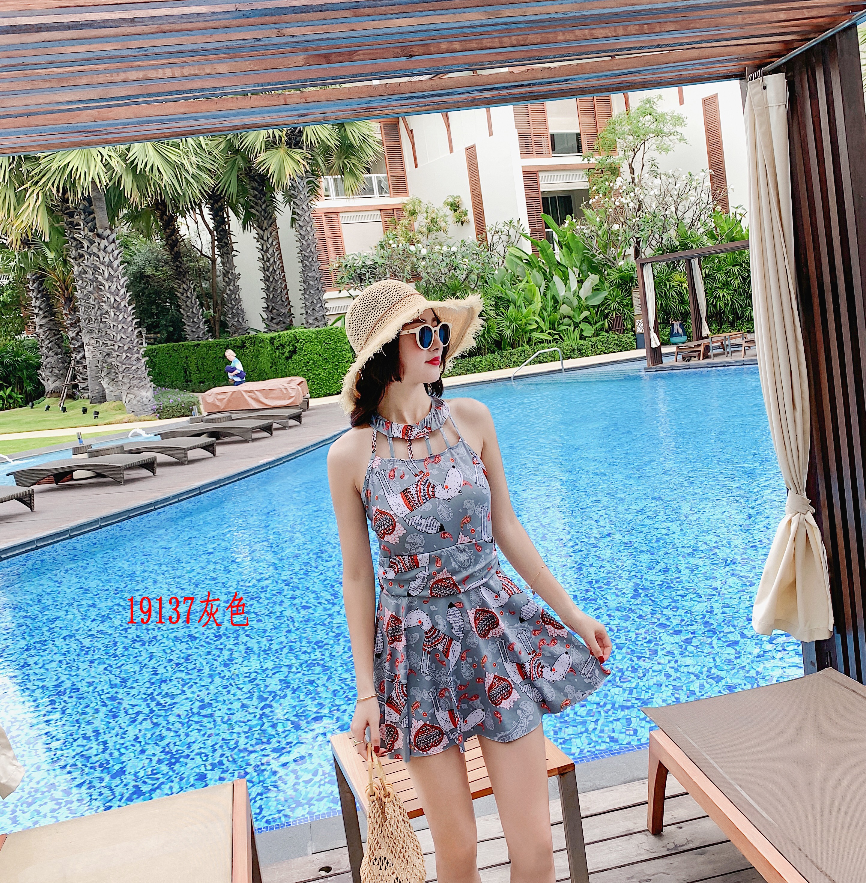 19137#连体裙爆款藏青白色灰色特价促销10元详情图9