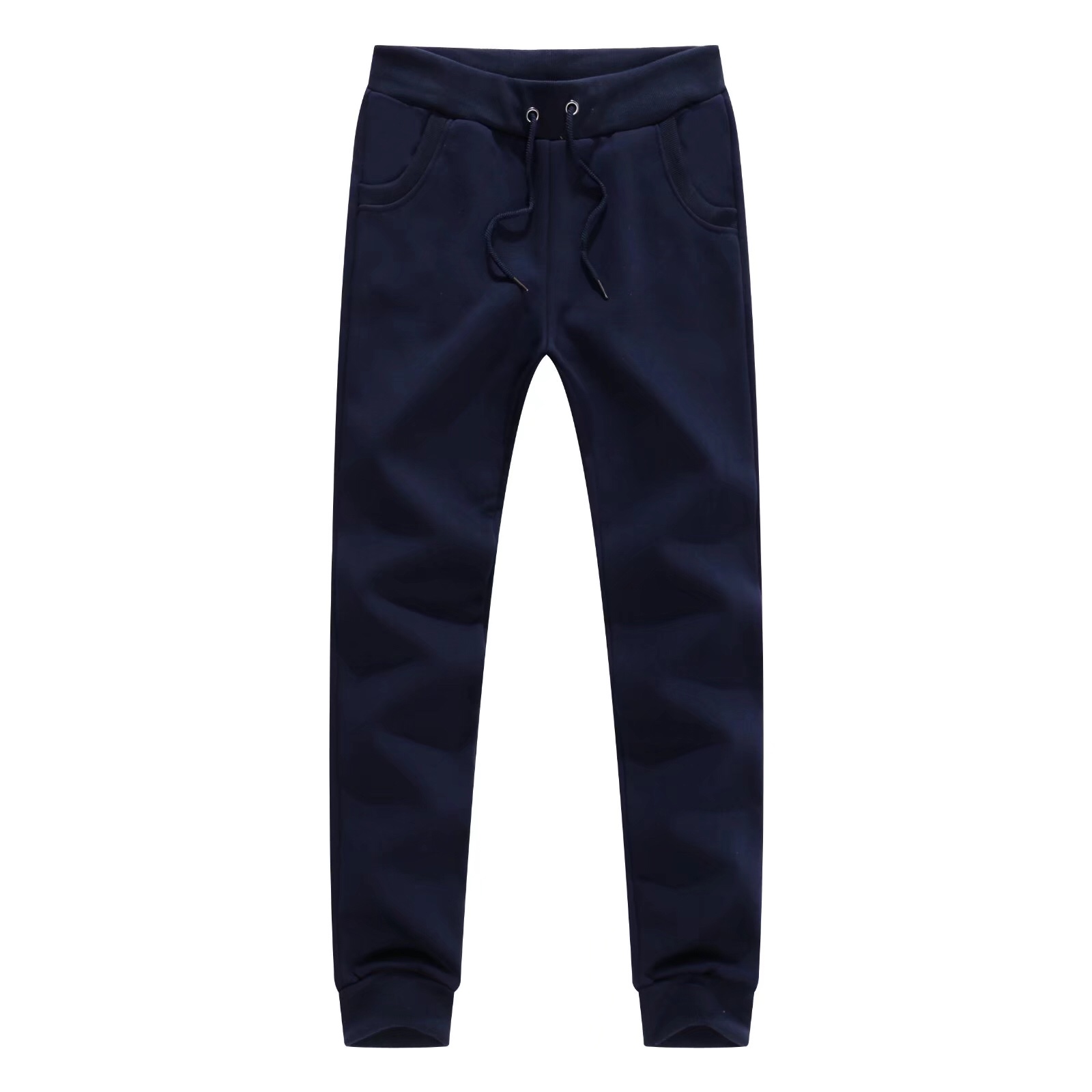 Casual Korean fleece solid color sweatpants, loose-fitting large half-sleeve top, pure cotton trendy men's T-shirt detail image 5