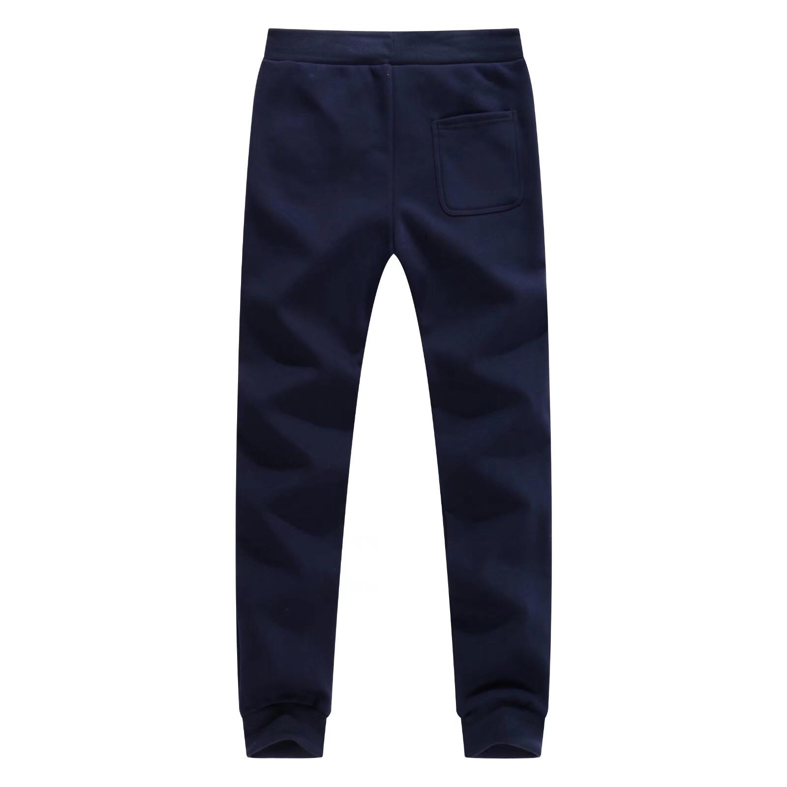 Casual Korean fleece solid color sweatpants, loose-fitting large half-sleeve top, pure cotton trendy men's T-shirt detail image 4