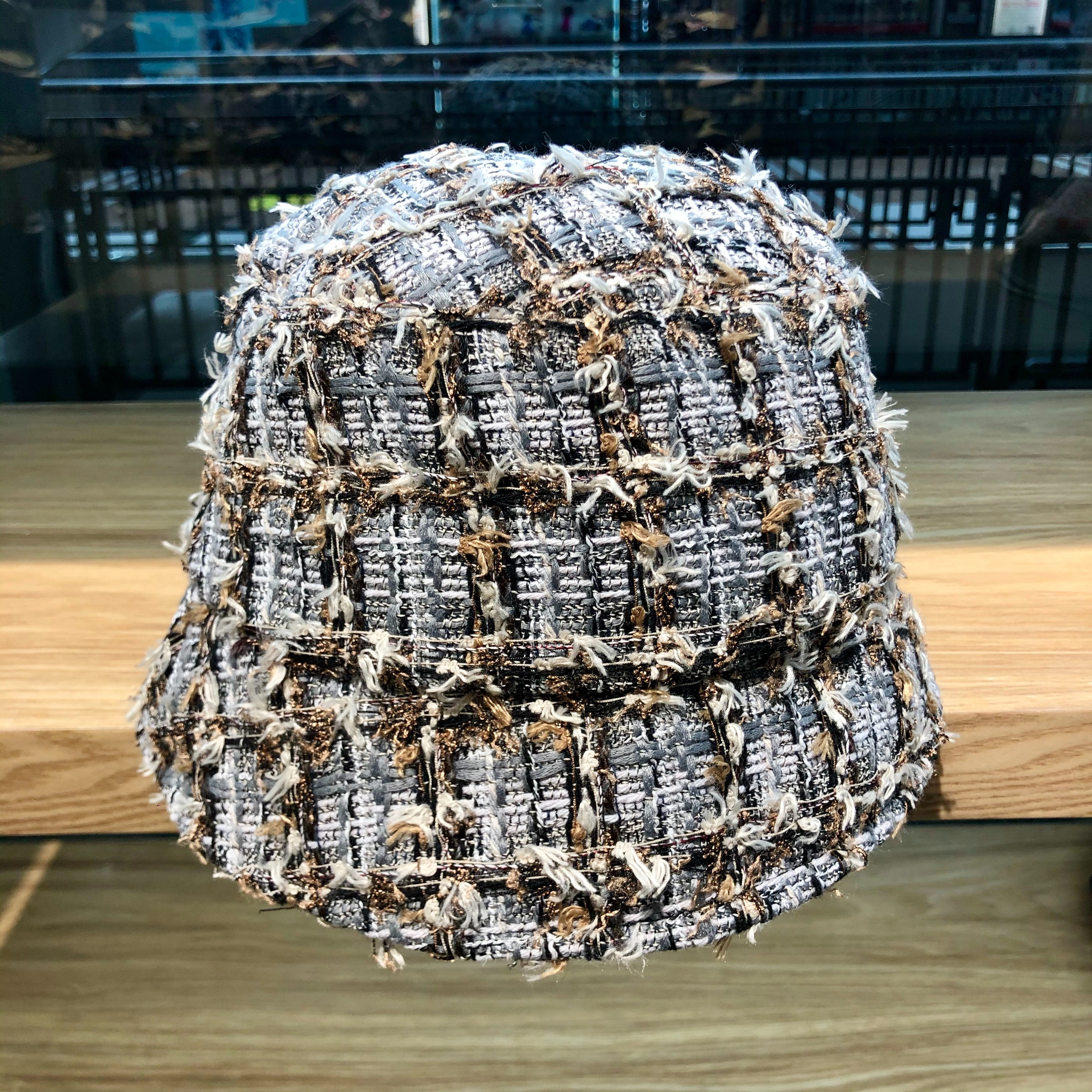 KK HAT Japanese-style unique custom fabric bucket hat autumn and winter new style, versatile and good-looking on the street, small wide hat industry detail image 8