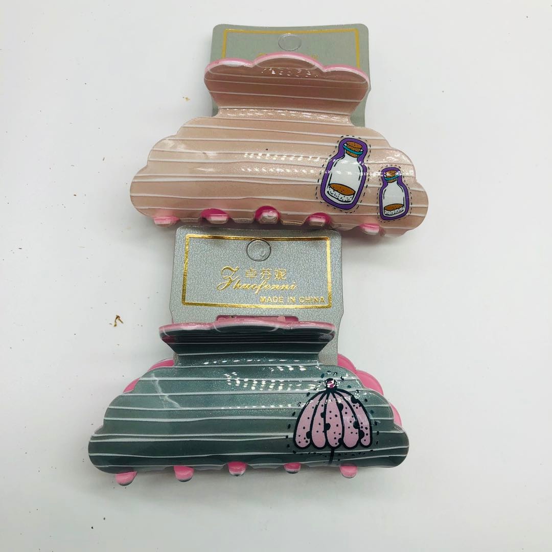 Cute cartoon fruit animal acrylic hair clips for girls, sweet back of the head hair clips, texture hair grabbers detail image 4
