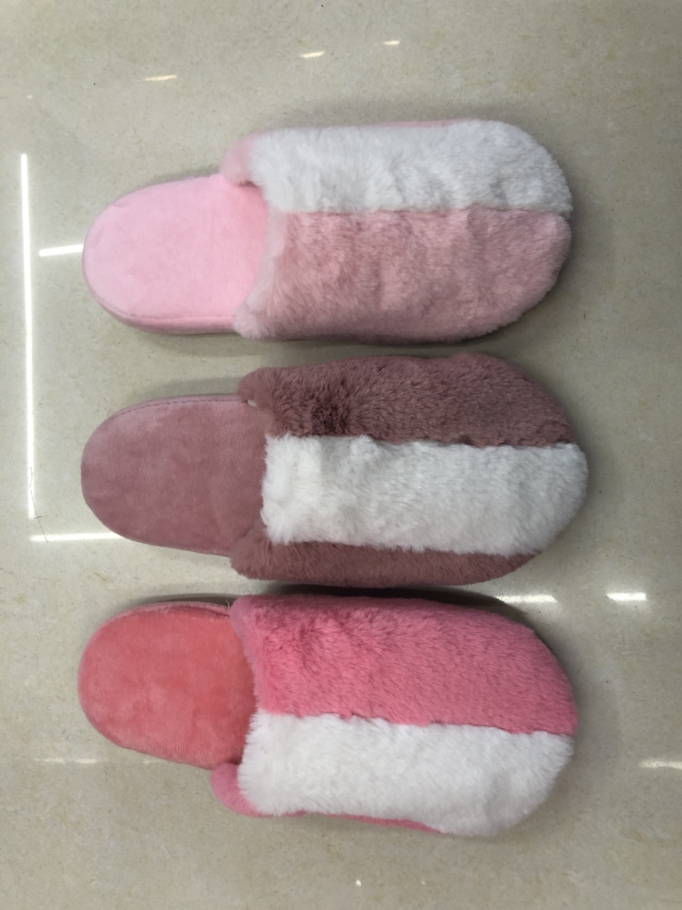 2020 Autumn/Winter new style spliced cotton slippers with tpr soles