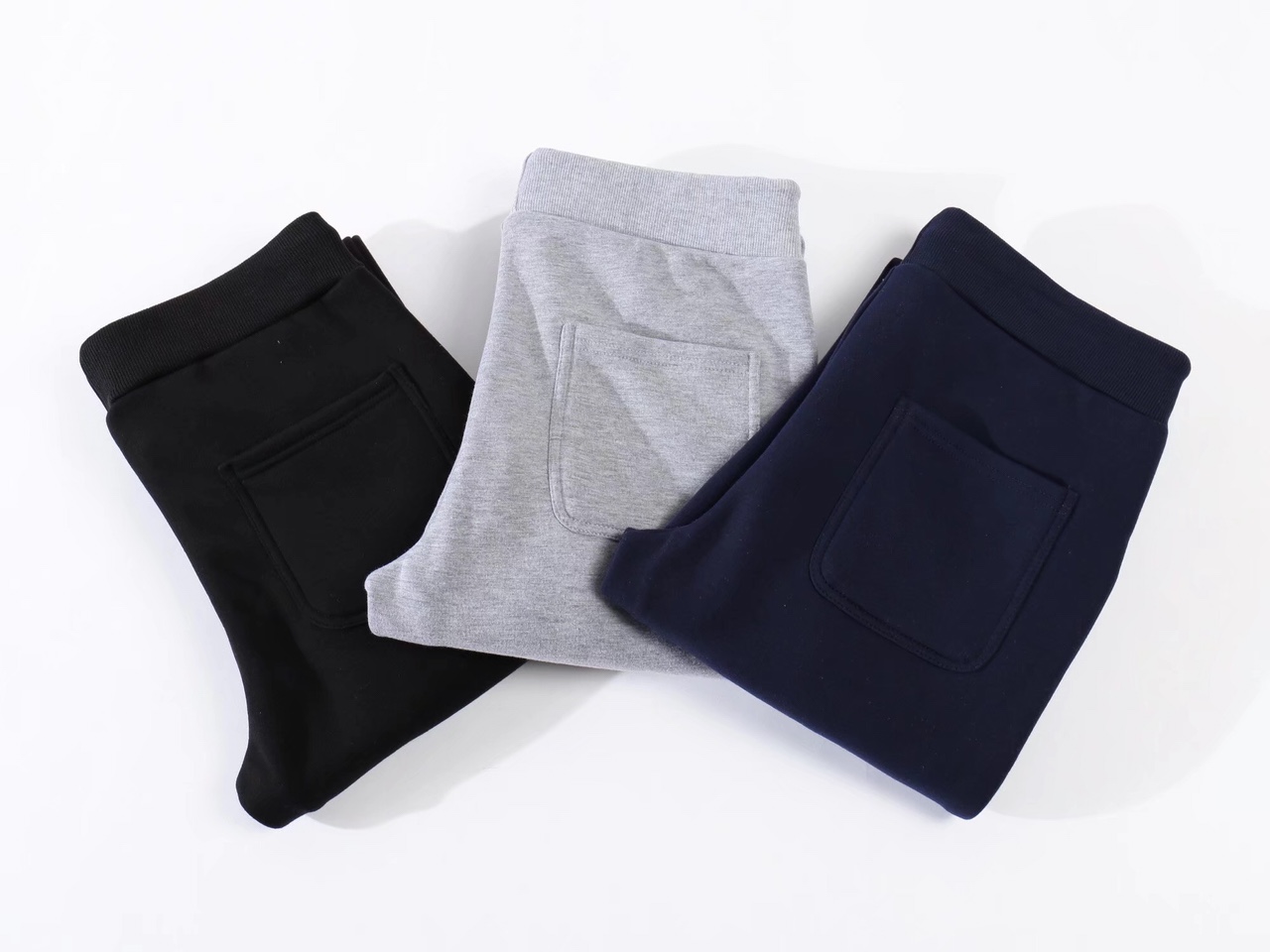 Casual Korean fleece solid color sweatpants, loose-fitting large half-sleeve top, pure cotton trendy men's T-shirt