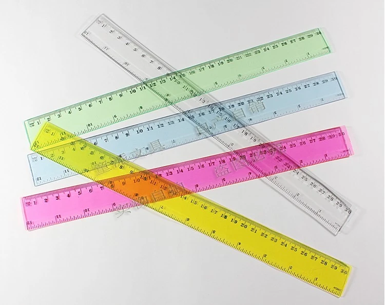 30cm plastic straight rulers from the ruler factory are stationery for students' drawing and homework. Customized transparent plastic rulers are available for wholesale detail image 8