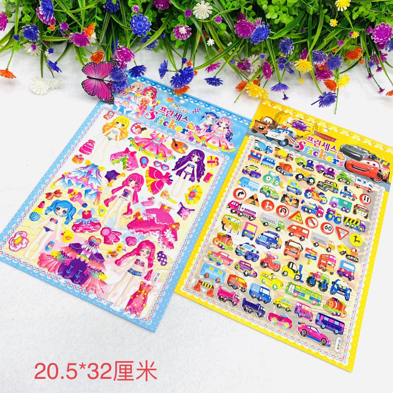 Children's dress-up bubble stickers cartoon girl stickers