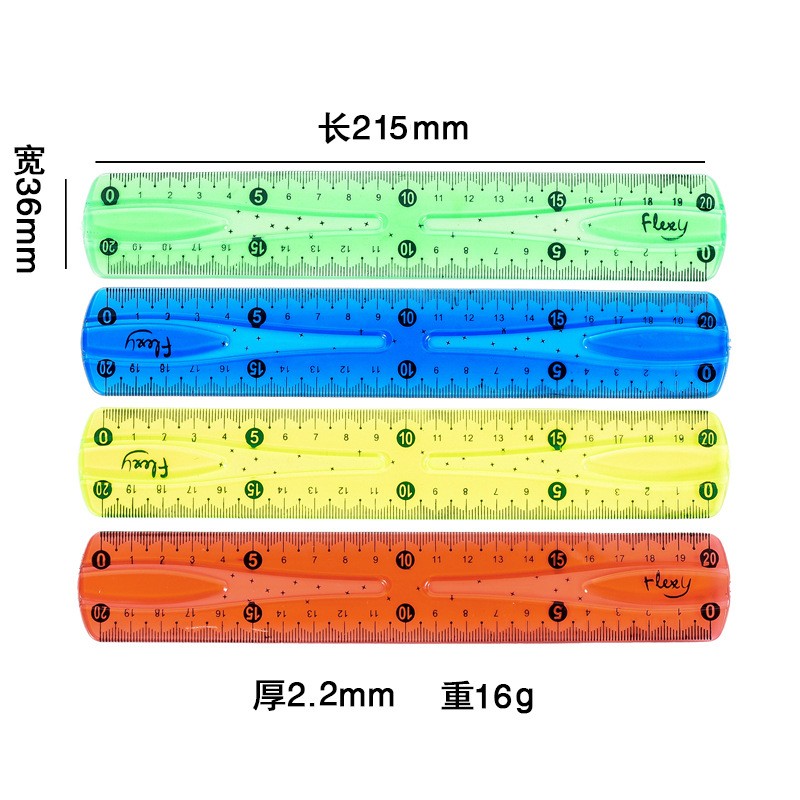Customized soft straight rulers, student rulers, drawing homework, office geometric shapes, children's plastic rulers, 30cm detail image 3