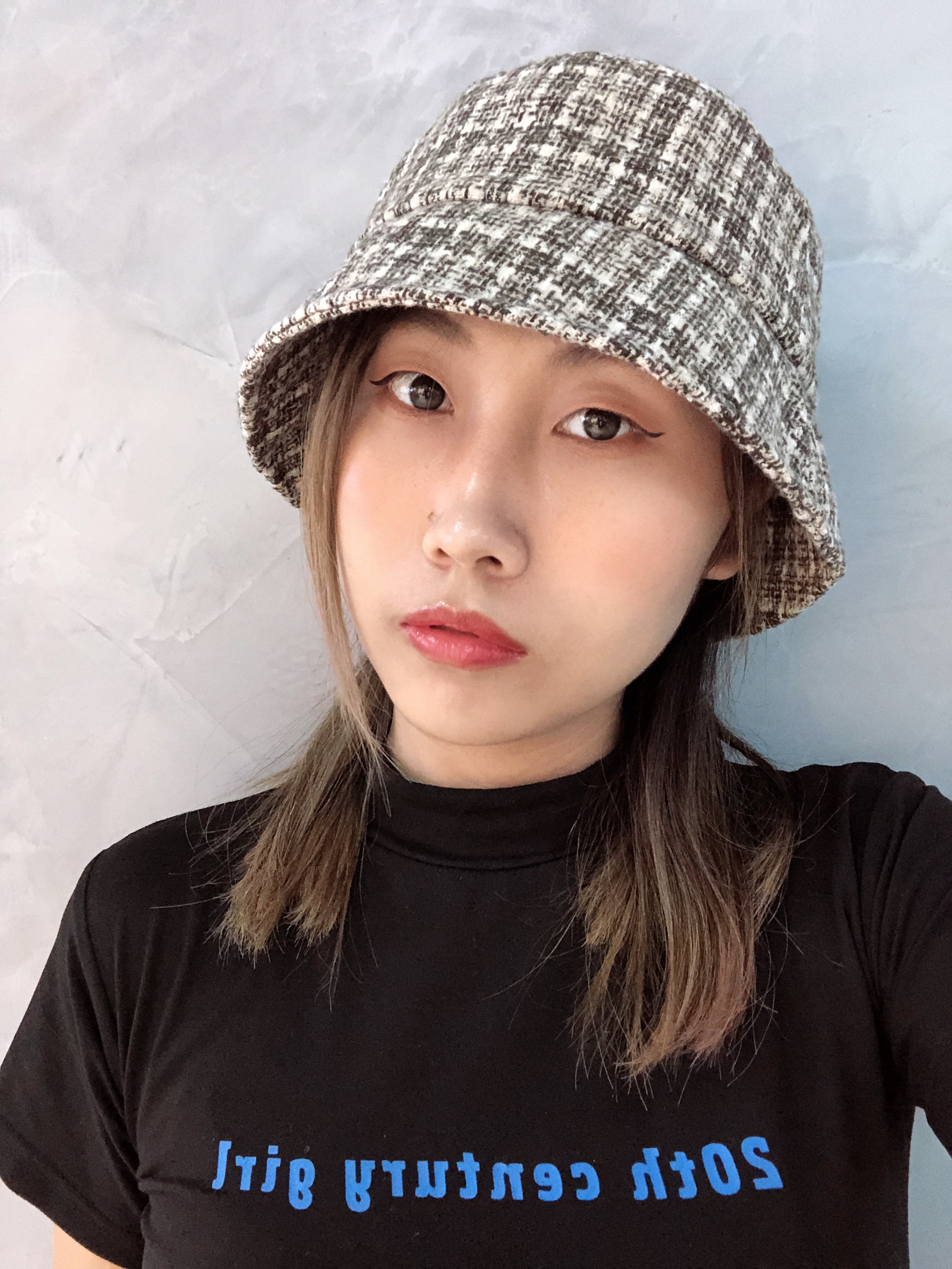 KK HAT's classic woolen bucket hat for autumn and winter is a versatile and fashionable wide hat for going out Specification image