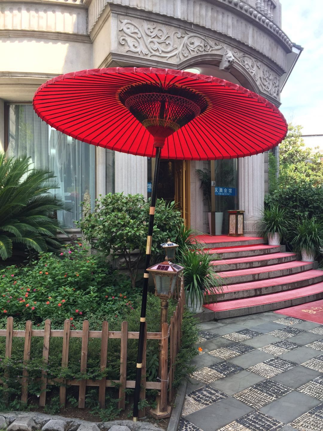 户外油纸工艺伞野立伞防雨茶室酒店装饰伞沙滩伞详情图1