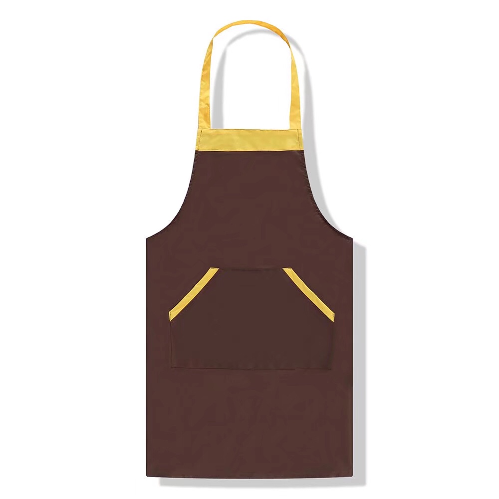 Custom-made apron with logo printing, Korean-style fashionable home, loose-sized half-sleeved top, pure cotton trendy men's T-shirt, stain-proof, water-proof and oil-proof, kitchen and catering custom-made detail image 8