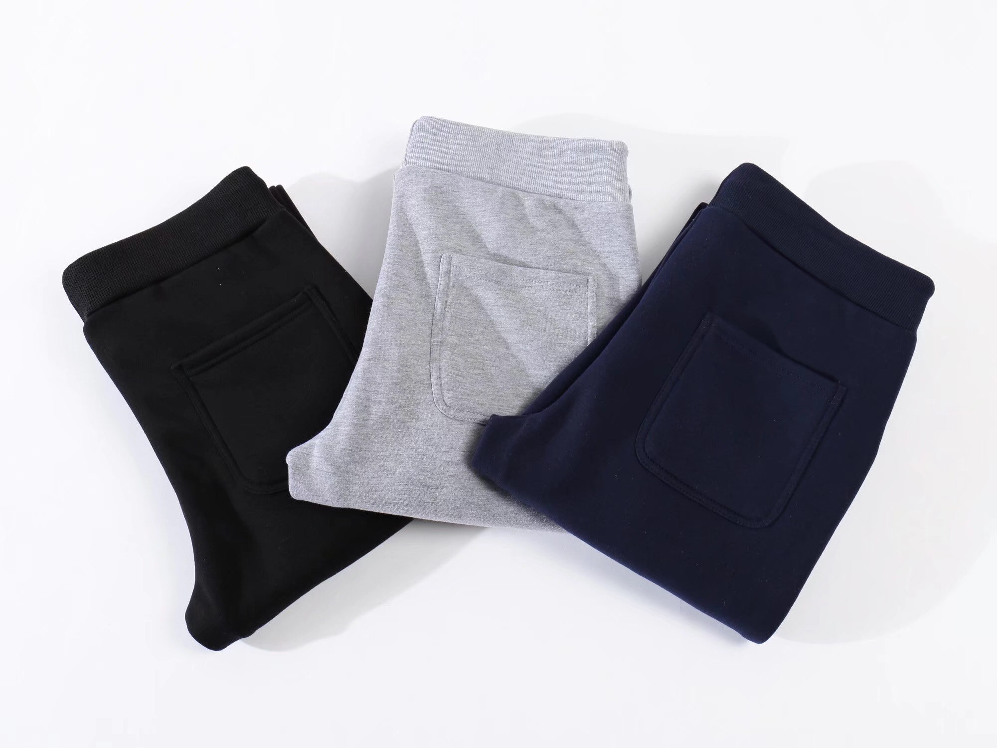 Casual Korean fleece solid color sweatpants, loose-fitting large half-sleeve top, pure cotton trendy men's T-shirt details Picture