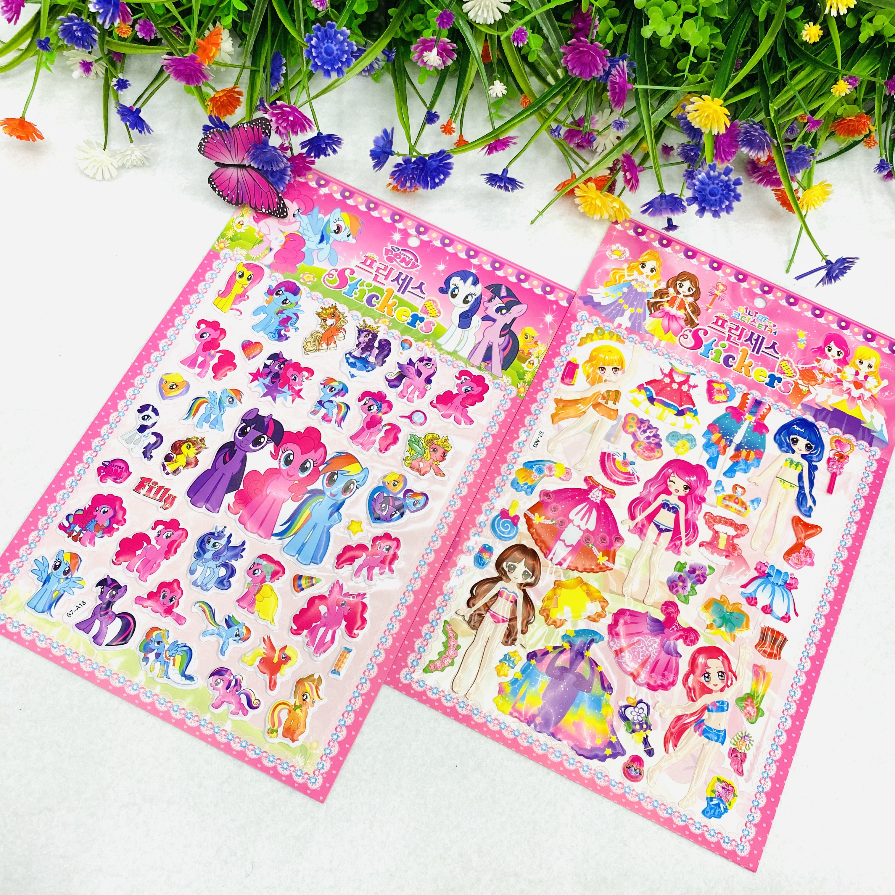 Children's dress-up bubble stickers cartoon girl stickers undefined