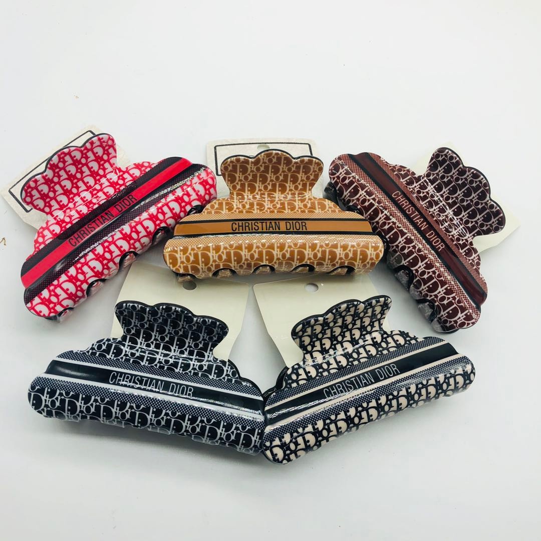 Versión coreana accesorios de pelo de alto grado gran tamaño pinzas acrílicas pinzas de pelo impresas rojas tarjetas de pelo moda boutique fuente al por mayor detail image 1