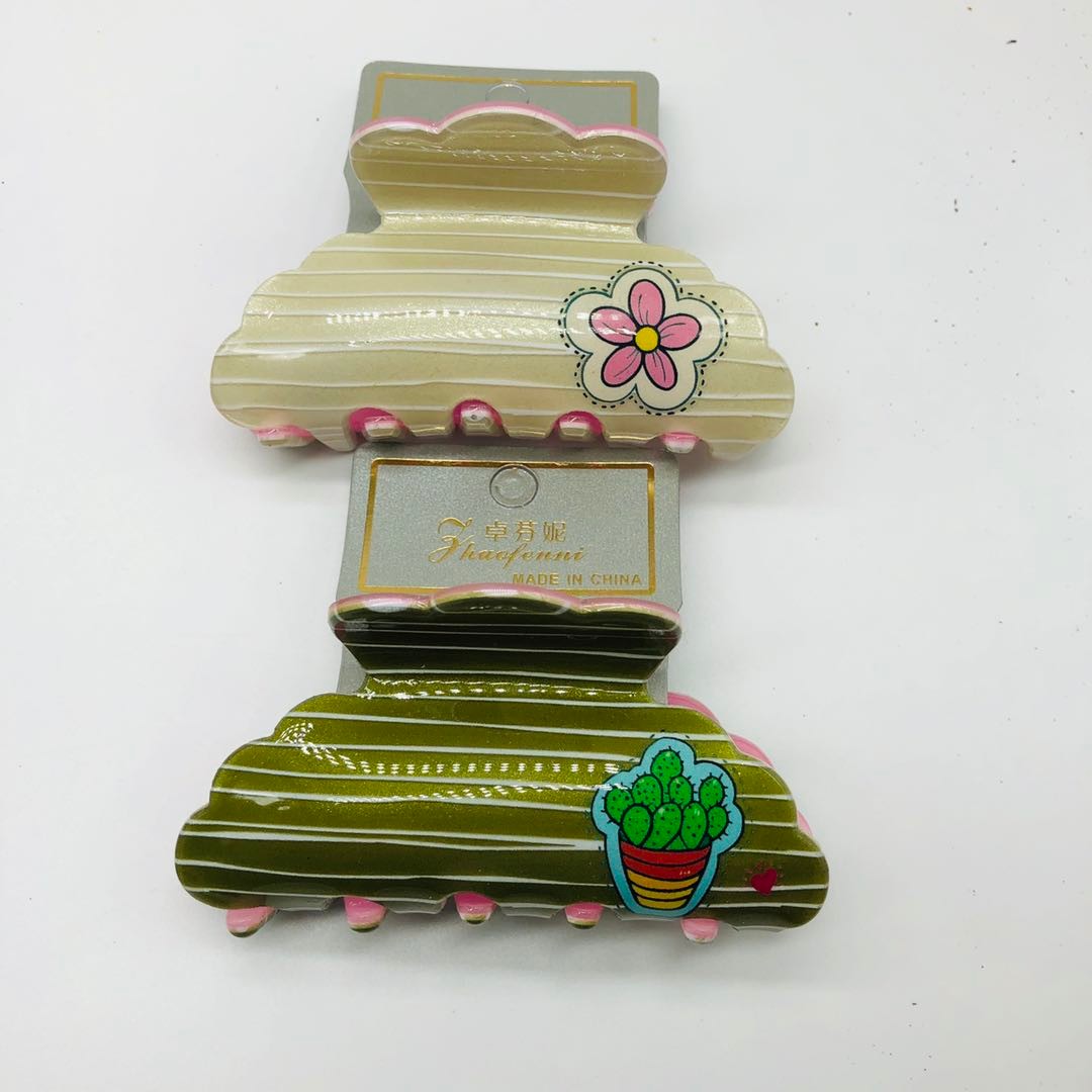 Cute cartoon fruit animal acrylic hair clips for girls, sweet back of the head hair clips, texture hair grabbers detail image 2