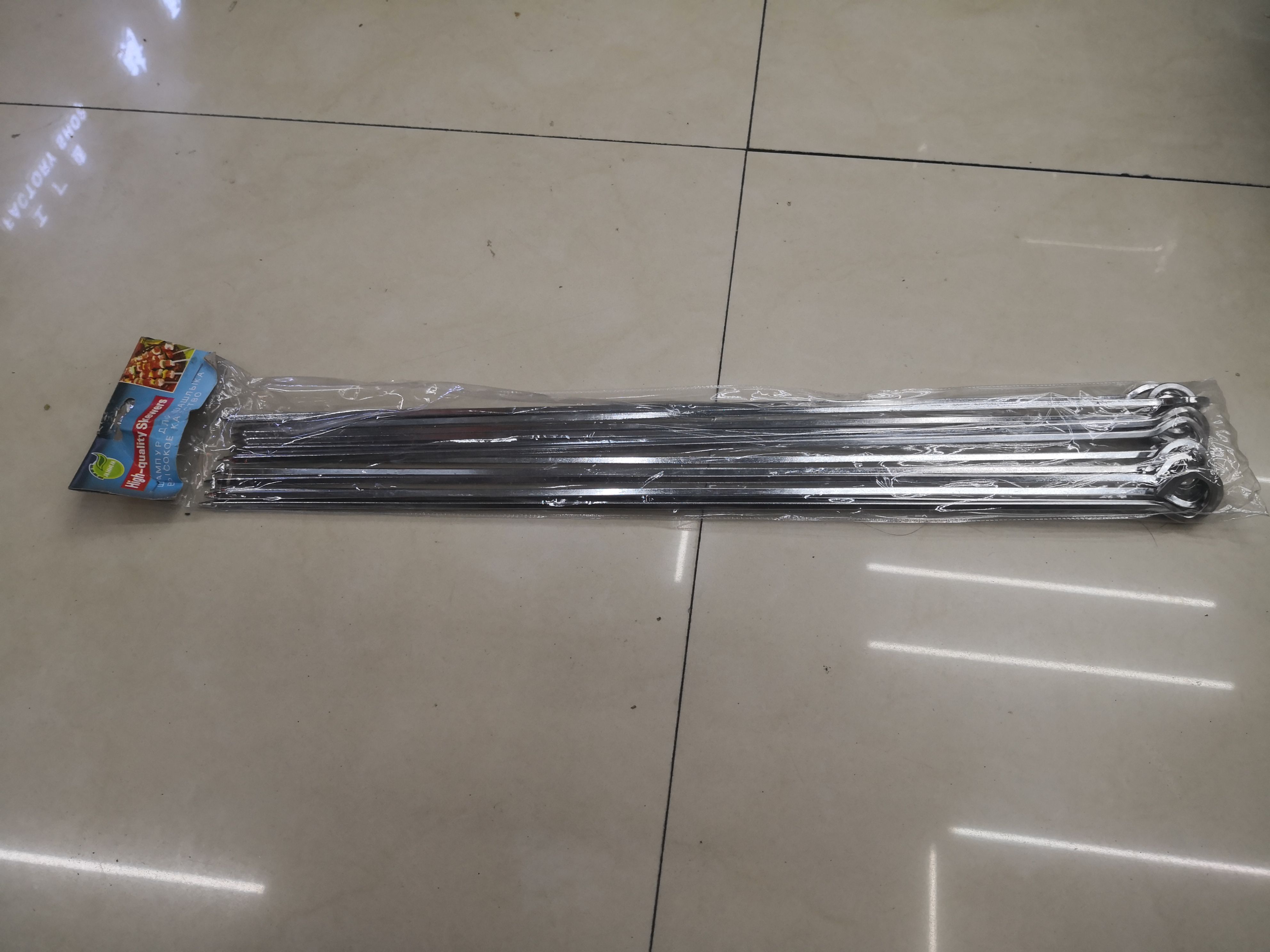 烧烤叉签38cm木柄烤鸡扁签便携工具烧烤肉串针竹签35cm恒志工艺品家具烧烤签