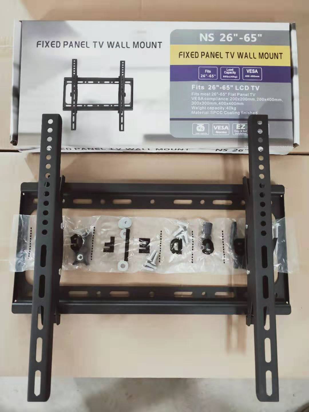 The LCD TV stand is adjustable from 26 to 55 inches and is universal undefined