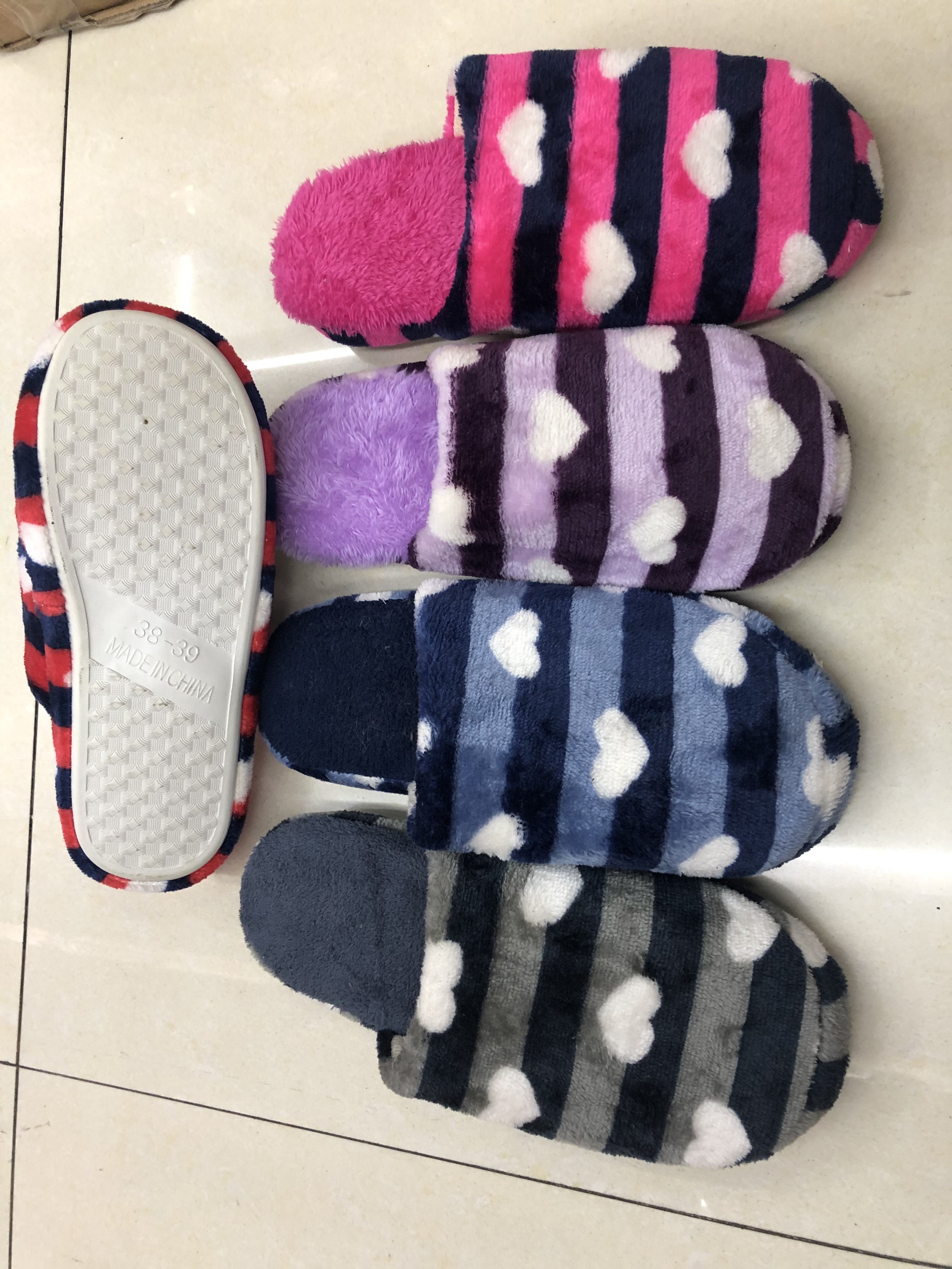 Best-selling indoor cotton slippers for loving couples in foreign trade Specification image