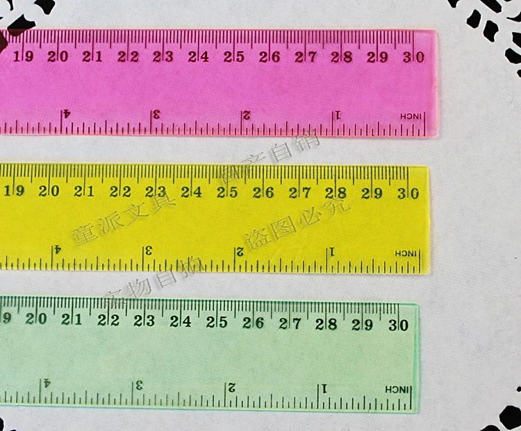 30cm plastic straight rulers from the ruler factory are stationery for students' drawing and homework. Customized transparent plastic rulers are available for wholesale detail image 11