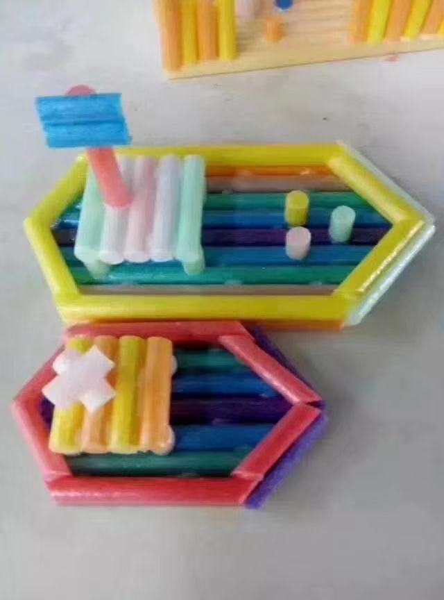 环保手工DIY材料彩色玉米杆魔法玉米棒泡沫条粟粟杆制作创意益智拼接积木玩具乐高