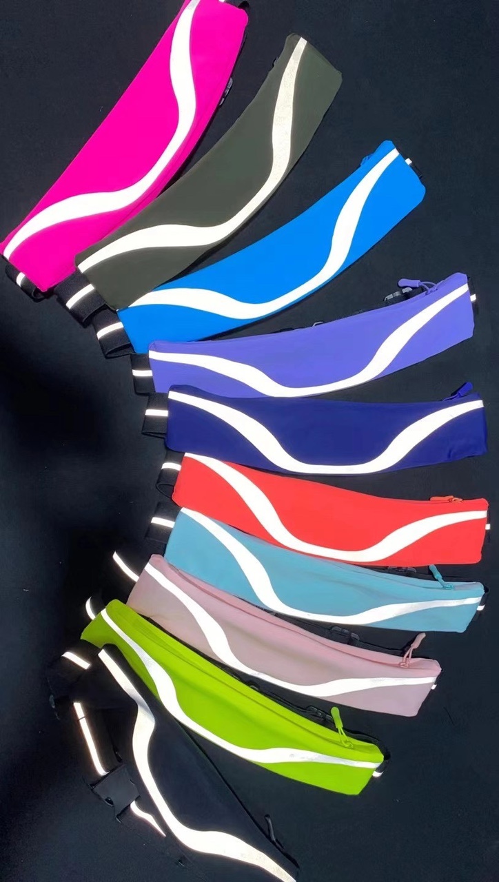 Reflective strip sports waist bag