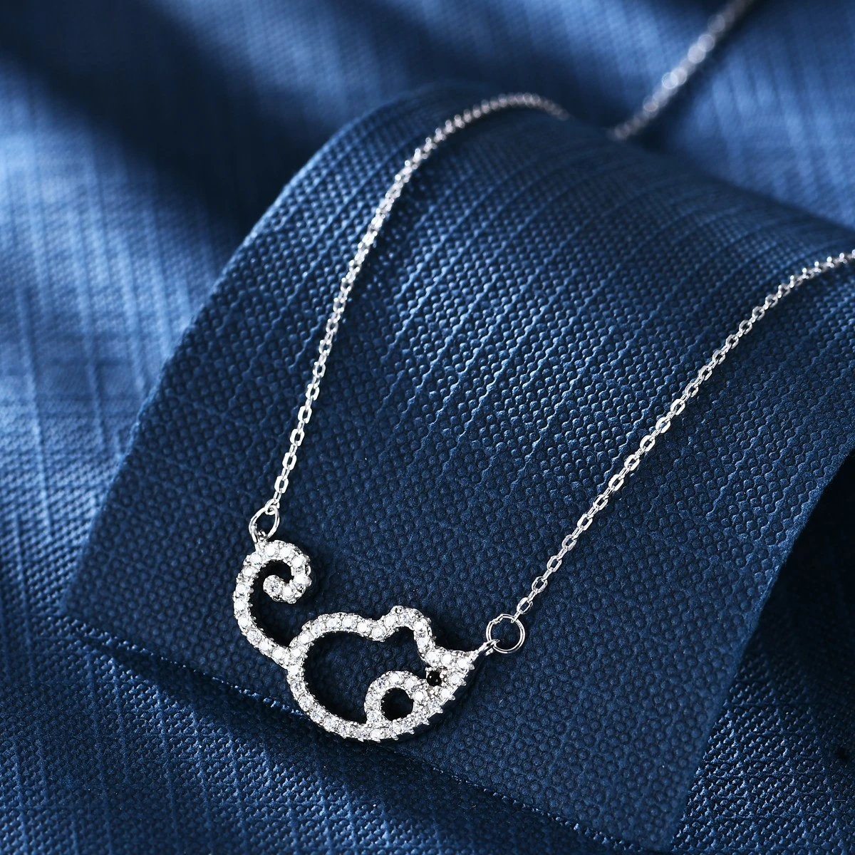 Anton Head Wolf S925 sterling Silver Necklace, Korean InS-style Rat Year necklace, starting from one piece detail image 1