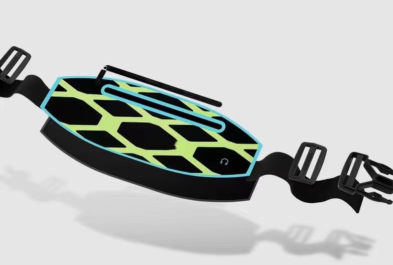 Diamond-shaped sports waist bag details Picture