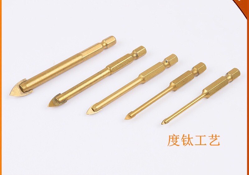 六角柄合金三角钻头陶瓷玻璃开孔器瓷砖钻头冲击钻头细节图