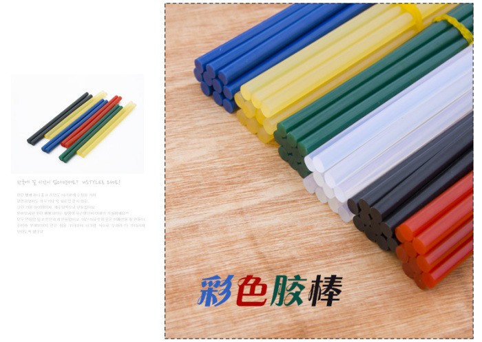 One piece of 1kg opp bagged colored glue sticks, 11*180mm detail image 2