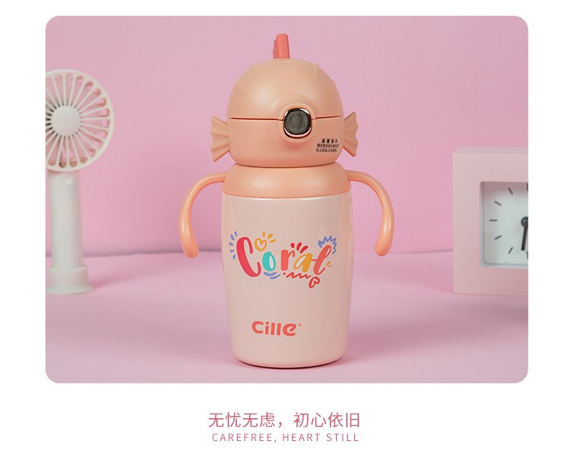 希乐儿童保温杯带吸管女宝宝水壶幼儿园小学生水杯防摔便携杯子详情图11