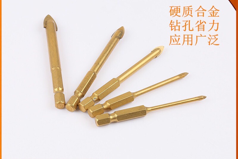 六角柄合金三角钻头陶瓷玻璃开孔器瓷砖钻头冲击钻头产品图