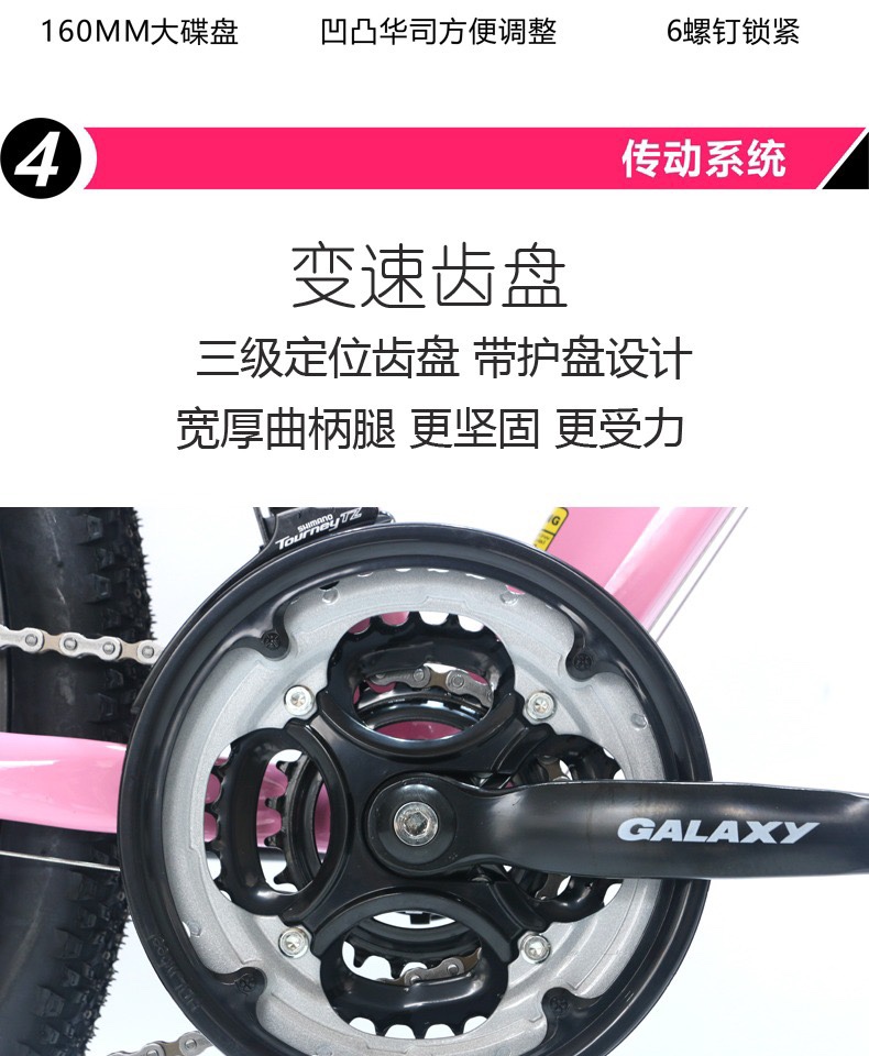 Galaxy 24-inch - 26-inch ladies' mountain bike, outdoor cycling detail image 6