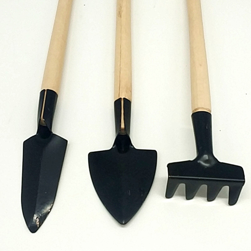 园艺工具三件套 迷你园林工具 小铁铲/耙/锹 植物盆栽种花详情图2