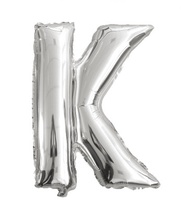 小号节庆用品 装饰铝膜气球 婚庆排队装饰 银色字母K