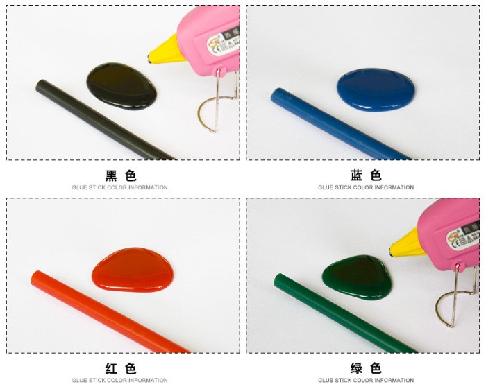 One piece of 1kg opp bagged colored glue sticks, 11*180mm detail image 4