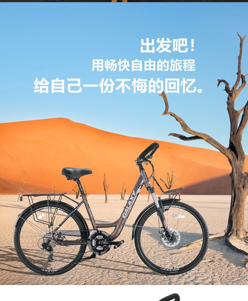 GALAXY Galaxy TL620 aluminum alloy long-distance Cycling Bicycle for men and women with shock absorption disc brake gear shifting belt detail image 2