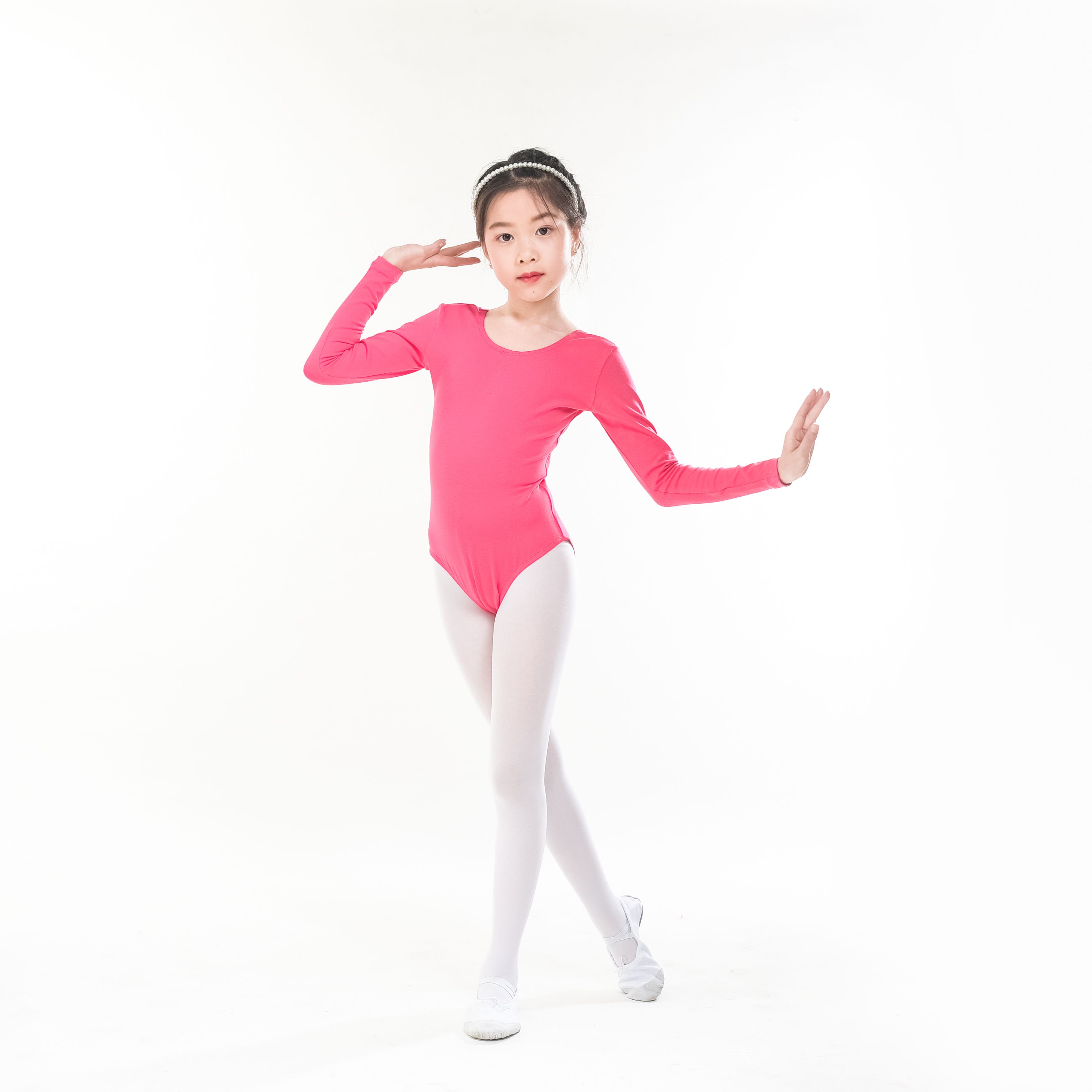 125# Lycra cotton long sleeve jumpsuit   body shape training suit   dance suit thumbnail