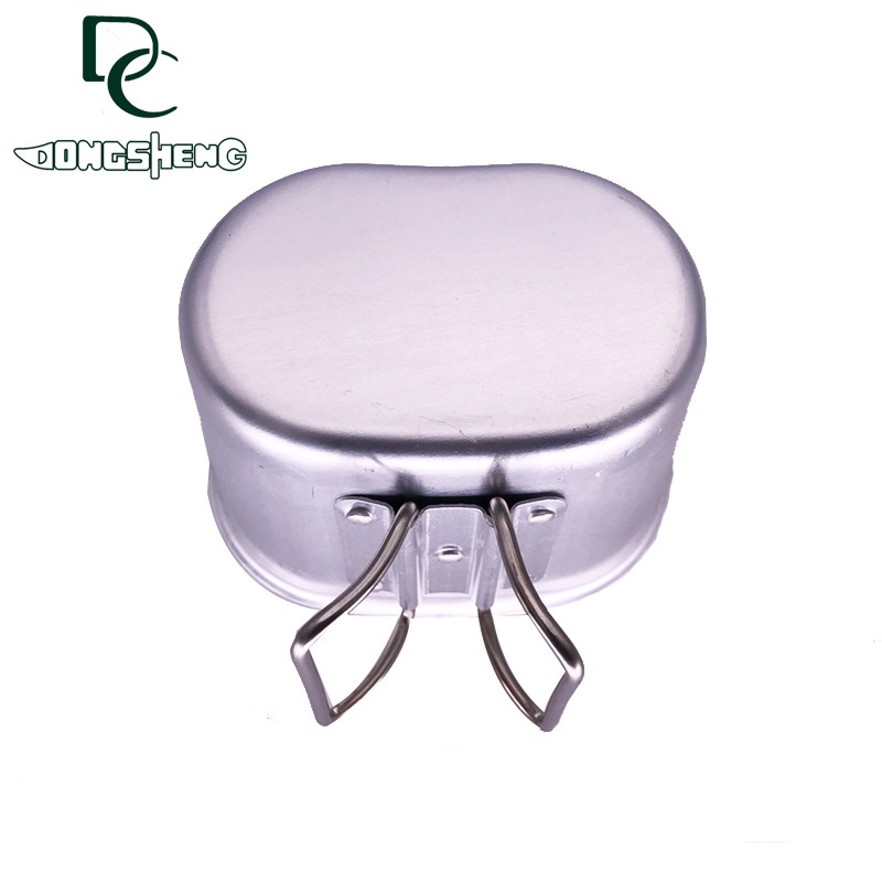 户外运动便携式炊具铝饭盒水杯铝制品 配部队塑料水壶托杯详情图3