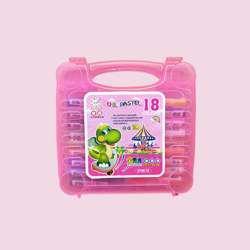 Baby Dragon 18-color oil pastels, eco-friendly and safe formula, children's drawing soft crayons, plastic box, non-stick to hands, wholesale Application Scenario