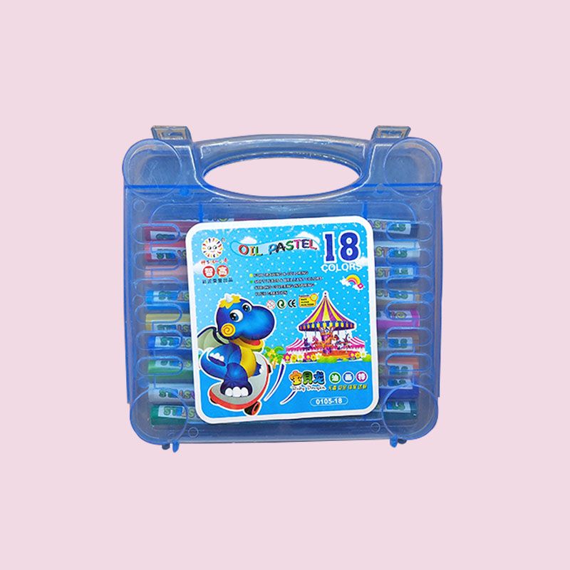 Baby Dragon 18-color oil pastels, eco-friendly and safe formula, children's drawing soft crayons, plastic box, non-stick to hands, wholesale Item Picture