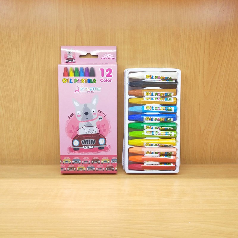新款12色油画棒儿童彩绘美术安全蜡笔学生画笔可水洗批发厂家直销详情图9