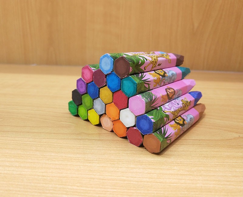 Dori Elephant 24-color oil pastels, cartoon animals, plastic boxes, heavy color crayons, student painting prizes, washable wholesale detail image 7