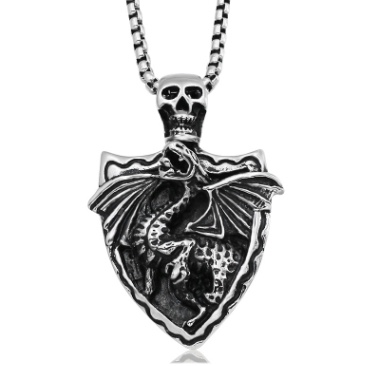 Unique titanium steel dragon totem casting pendant stainless steel Chinese dragon pendant retro trend pendant for men thumbnail
