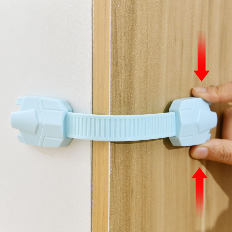 Multi-functional children's anti-pinch hand safety lock, children's anti-door opening safety lock, baby drawer lock, indoor refrigerator lock details Picture