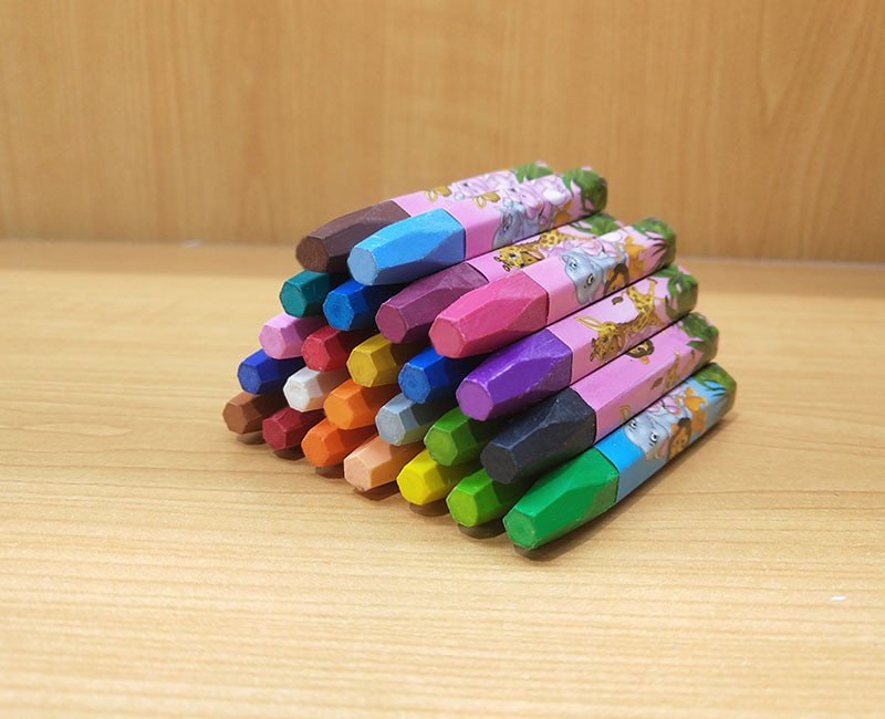 Dori Elephant 24-color oil pastels, cartoon animals, plastic boxes, heavy color crayons, student painting prizes, washable wholesale detail image 8