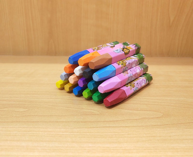 Dorixiang 18-color plastic box oil pastels, cartoon animal patterns, smooth crayons, children's drawing pens, PP box wholesale detail image 7