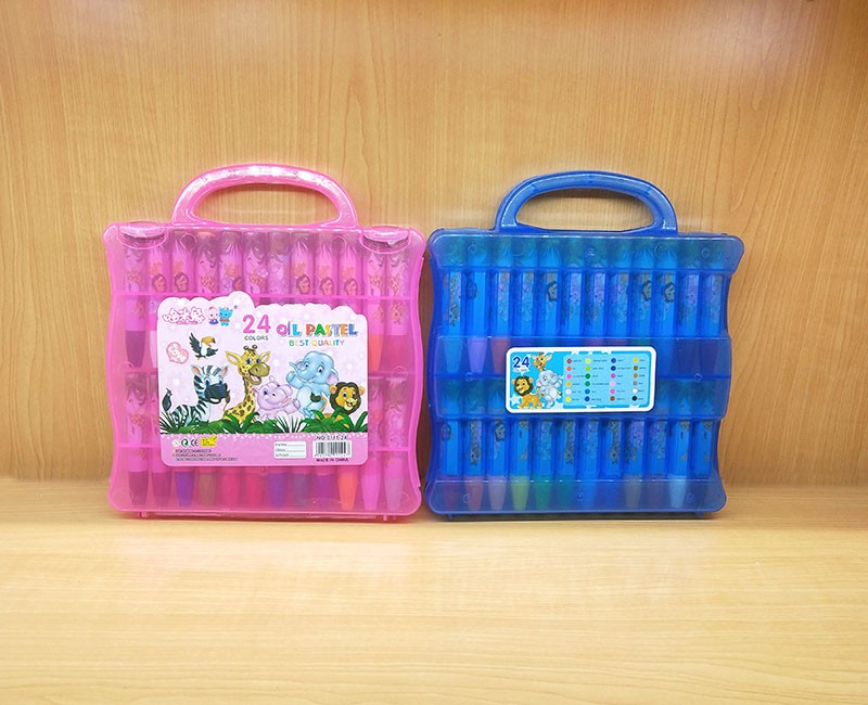Dori Elephant 24-color oil pastels, cartoon animals, plastic boxes, heavy color crayons, student painting prizes, washable wholesale detail image 6