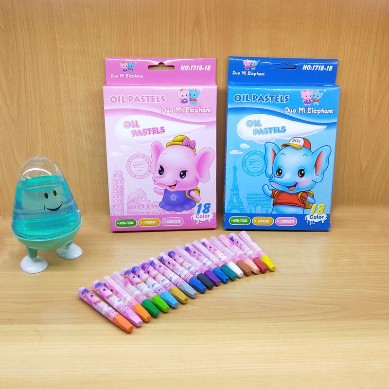 Dorixiang 18-color oil pastels, 6-angle children's crayons, student painting art tools, washable and customizable detail image 3