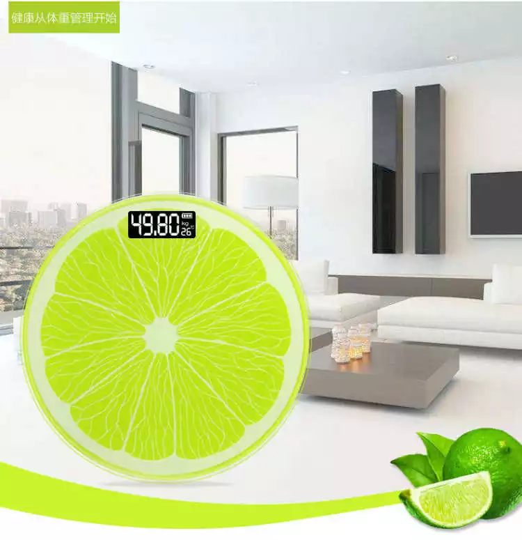 电子秤柠檬称家用体重秤精准成人健康称重一件代发可定制logo
