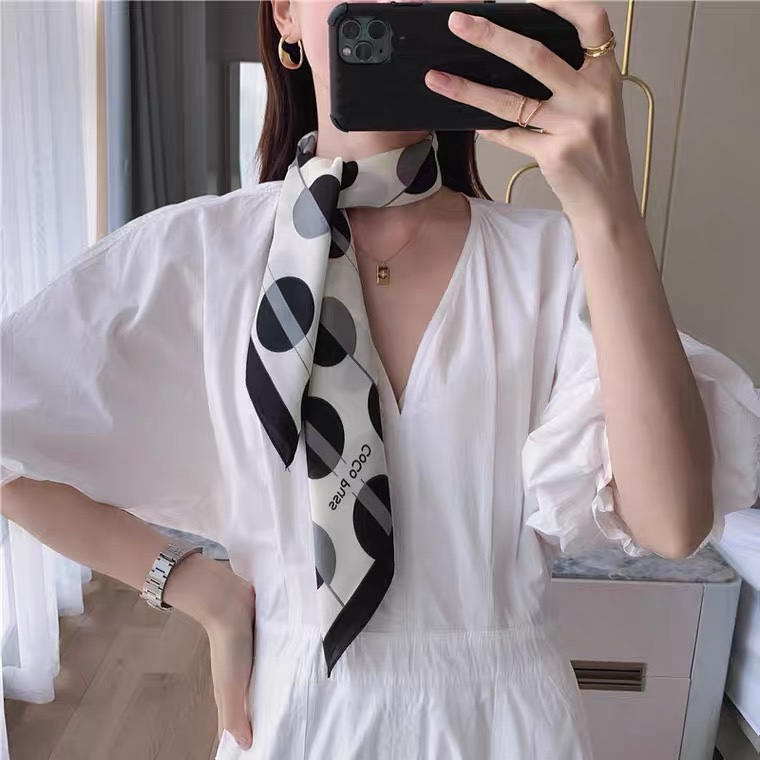 Long Polka Dot Scarf