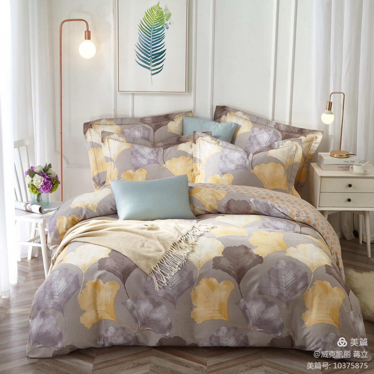 Autumn and winter all-cotton thickened brushed four-piece set, pure cotton wedding 1.8m bed sheet and bedding 4-piece set for warmth