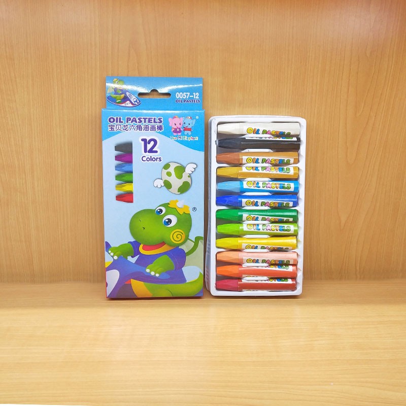 新款12色油画棒儿童彩绘美术安全蜡笔学生画笔可水洗批发厂家直销详情图7
